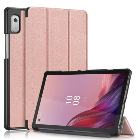 Husa tableta compatibila Lenovo Tab M9 9.0, FoldPro cu Microfibra, Auto Sleep/Wake, Rose Gold