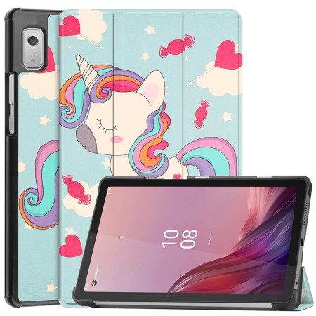 Husa tableta compatibila Lenovo Tab M9 9.0, FoldPro cu Microfibra, Auto Sleep/Wake, Unicorn