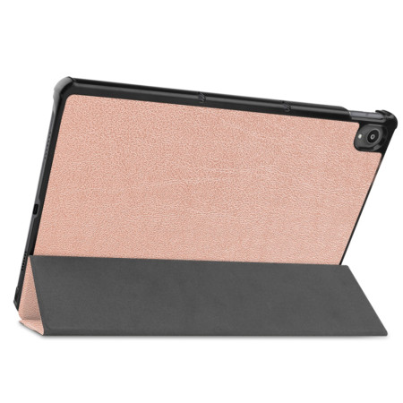 Husa tableta compatibila Lenovo Tab P11 TB-J606L / TB-J606F / Tab P11 Plus TB-J616F / TB-J616X, FoldPro cu Microfibra, Auto Sleep/Wake, Rose Gold