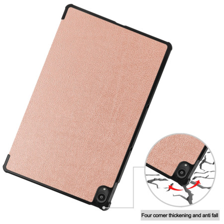 Husa tableta compatibila Lenovo Tab P11 TB-J606L / TB-J606F / Tab P11 Plus TB-J616F / TB-J616X, FoldPro cu Microfibra, Auto Sleep/Wake, Rose Gold