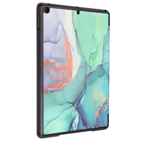 Husa tableta compatibila Apple iPad 10.2 2019/2020/2021, FoldPro cu Microfibra, Auto Sleep/Wake, Green Time