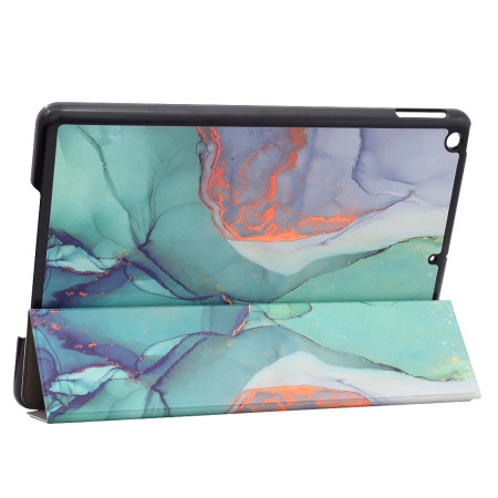 Husa tableta compatibila Apple iPad 10.2 2019/2020/2021, FoldPro cu Microfibra, Auto Sleep/Wake, Green Time