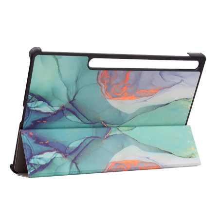 Husa tableta compatibila Samsung Galaxy Tab S7 Plus / S8 Plus / S7 FE, FoldPro cu Microfibra, Auto Sleep/Wake, Green Time