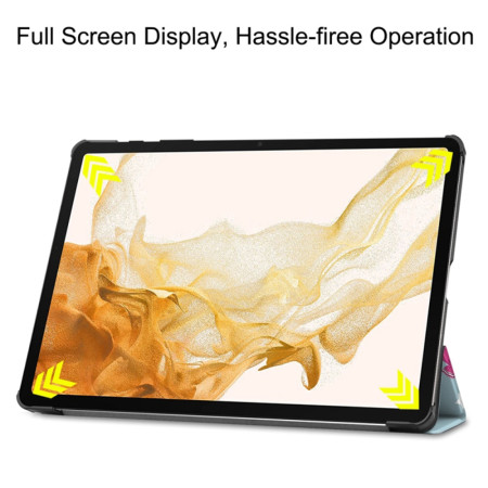 Husa tableta compatibila Samsung Galaxy Tab S9 / S9 FE Plus, FoldPro cu Microfibra, Auto Sleep/Wake, Unicorn