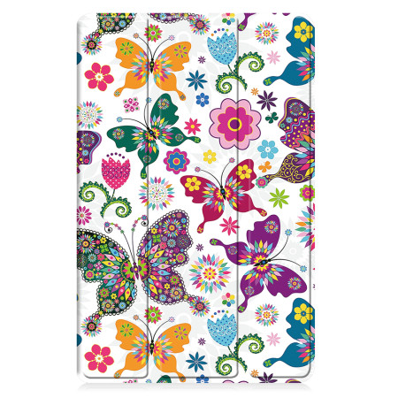Husa tableta compatibila Samsung Galaxy Tab A9 Plus, FoldPro cu Microfibra, Auto Sleep/Wake, Butterfly