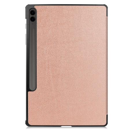 Husa tableta compatibila Samsung Galaxy Tab S9 / S9 FE Plus, FoldPro cu Microfibra, Auto Sleep/Wake, Rose Gold