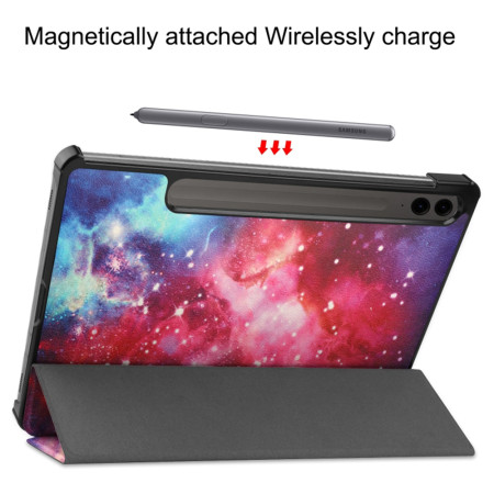 Husa tableta compatibila Samsung Galaxy Tab S9 Plus / S9 FE Plus, FoldPro cu Microfibra, Auto Sleep/Wake, Galaxy