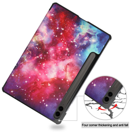 Husa tableta compatibila Samsung Galaxy Tab S9 Plus / S9 FE Plus, FoldPro cu Microfibra, Auto Sleep/Wake, Galaxy