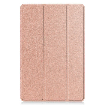 Husa tableta compatibila Samsung Galaxy Tab S9 / S9 FE, FoldPro cu Microfibra, Auto Sleep/Wake, Rose Gold
