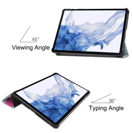 Husa tableta compatibila Samsung Galaxy Tab S9 / S9 FE, FoldPro cu Microfibra, Auto Sleep/Wake, Unicorn
