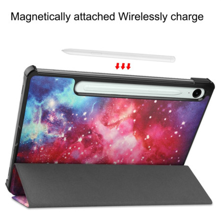Husa tableta compatibila Samsung Galaxy Tab S9 / S9 FE, FoldPro cu Microfibra, Auto Sleep/Wake, Galaxy