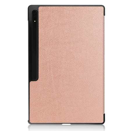 Husa tableta compatibila Samsung Galaxy Tab S8 Ultra / S9 Ultra, FoldPro cu Microfibra, Auto Sleep/Wake, Rose Gold