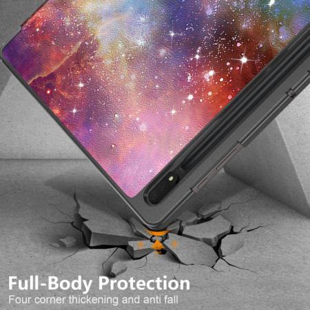 Husa tableta compatibila Samsung Galaxy Tab S8 Ultra / S9 Ultra, FoldPro cu Microfibra, Auto Sleep/Wake, Galaxy
