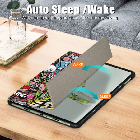 Husa tableta compatibila OnePlus Pad Go, FoldPro cu Microfibra, Auto Sleep/Wake, Urban Vibe