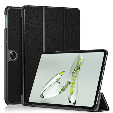 Husa tableta compatibila OnePlus Pad Go, FoldPro cu Microfibra, Auto Sleep/Wake, Black