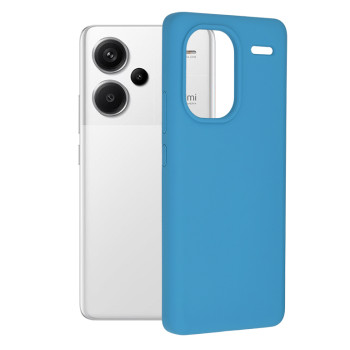 Husa de telefon compatibila Xiaomi Redmi Note 13 Pro Plus, Antiamprenta, Interior Microfibra, Camera Extra Pro, Denim Blue