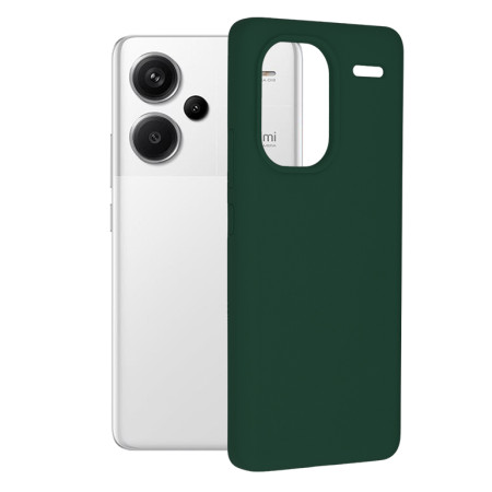 Husa de telefon compatibila Xiaomi Redmi Note 13 Pro Plus, Antiamprenta, Interior Microfibra, Camera Extra Pro, Dark Green