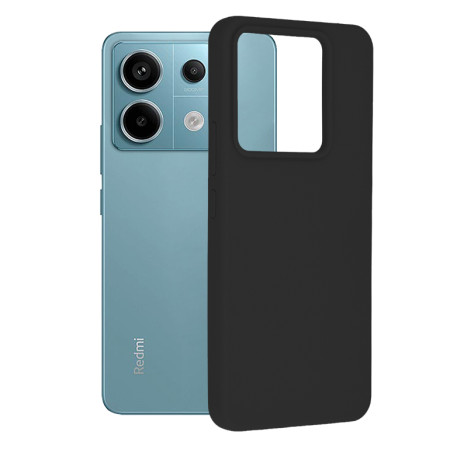 Husa de telefon compatibila Xiaomi Redmi Note 13 Pro, Antiamprenta, Interior Microfibra, Camera Extra Pro, Black