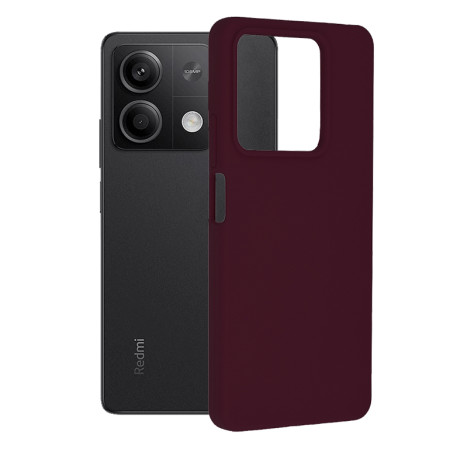 Husa de telefon compatibila Xiaomi Redmi Note 13, Antiamprenta, Interior Microfibra, Camera Extra Pro, Plum Violet