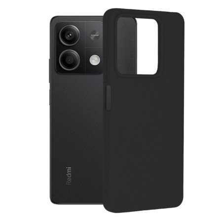Husa de telefon compatibila Xiaomi Redmi Note 13, Antiamprenta, Interior Microfibra, Camera Extra Pro, Black