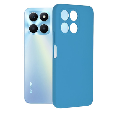 Husa de telefon compatibila Honor X6a, Antiamprenta, Interior Microfibra, Camera Extra Pro, Denim Blue