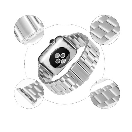 Curea pentru Apple Watch 1/2/3/4/5/6/7/8/9/SE/SE 2; 38/40/41mm, Silver