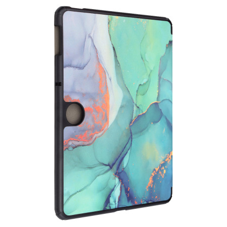 Husa tableta compatibila OnePlus Pad Go, FoldPro cu Microfibra, Auto Sleep/Wake, Green Time