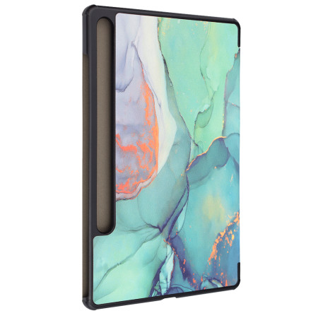 Husa tableta compatibila Samsung Galaxy Tab S9 / S9 FE, FoldPro cu Microfibra, Auto Sleep/Wake, Green Time