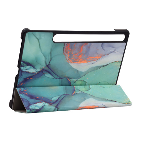 Husa tableta compatibila Samsung Galaxy Tab S9 / S9 FE, FoldPro cu Microfibra, Auto Sleep/Wake, Green Time