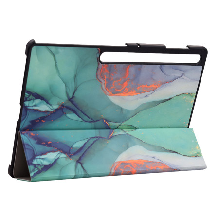 Husa tableta compatibila Samsung Galaxy Tab S8 Ultra / S9 Ultra, FoldPro cu Microfibra, Auto Sleep/Wake, Green Time