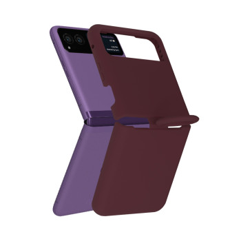 Husa de telefon compatibila Motorola Razr 40, Antiamprenta, Interior Microfibra, Camera Extra Pro, Plum Violet