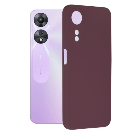 Husa de telefon compatibila Oppo A58 5G / A78 5G, Antiamprenta, Interior Microfibra, Camera Extra Pro, Plum Violet