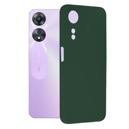 Husa de telefon compatibila Oppo A58 5G / A78 5G, Antiamprenta, Interior Microfibra, Camera Extra Pro, Dark Green