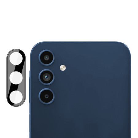 Folie Camera compatibila Samsung Galaxy A15, 9H Anti Explozie Securizata, Negru