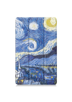 Husa tableta compatibila Samsung Galaxy Tab A9, FoldPro cu Microfibra, Auto Sleep/Wake, Starry Night