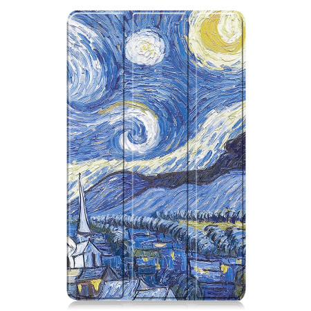 Husa tableta compatibila Samsung Galaxy Tab A9, FoldPro cu Microfibra, Auto Sleep/Wake, Starry Night