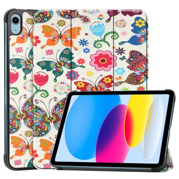 Husa tableta compatibila Apple iPad 10 2022 10.9, FoldPro cu Microfibra, Auto Sleep/Wake, Butterfly