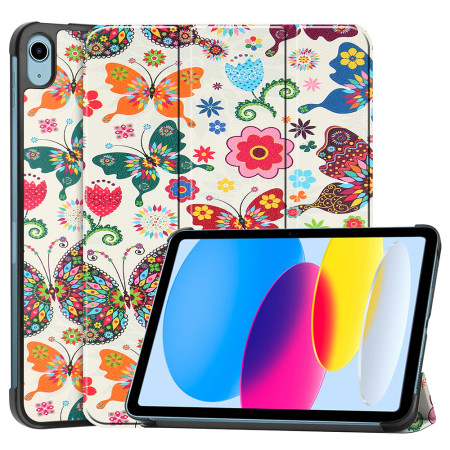 Husa tableta compatibila Apple iPad 10 2022 10.9, FoldPro cu Microfibra, Auto Sleep/Wake, Butterfly