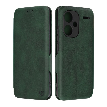 Husa tip carte pentru Xiaomi Redmi Note 13 Pro Plus, Techsuit, Inchidere Magnetica, Green