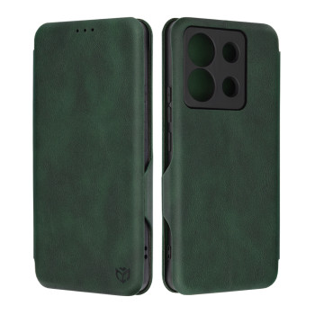Husa tip carte pentru Xiaomi Redmi Note 13 Pro / Poco X6 Pro, Techsuit, Inchidere Magnetica, Green