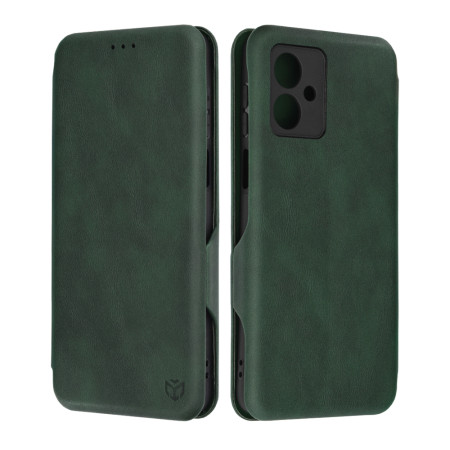 Husa tip carte pentru Motorola Moto G54, Techsuit, Inchidere Magnetica, Green