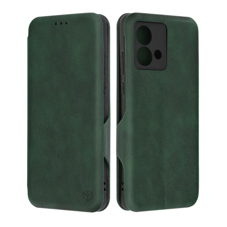 Husa tip carte pentru Motorola Moto G84, Techsuit, Inchidere Magnetica, Green