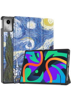 Husa tableta compatibila Lenovo Tab M11, FoldPro cu Microfibra, Auto Sleep/Wake, Starry Night
