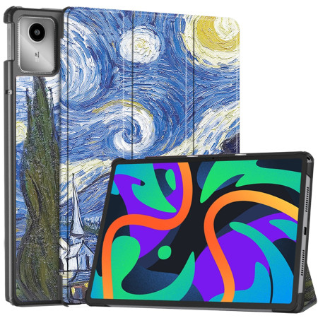 Husa tableta compatibila Lenovo Tab M11, FoldPro cu Microfibra, Auto Sleep/Wake, Starry Night