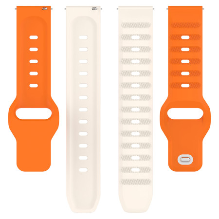 Curea pentru Samsung Galaxy Watch 4/5/Active 2, Huawei Watch GT 3 (42mm)/GT 3 Pro (43mm), Orange Beige