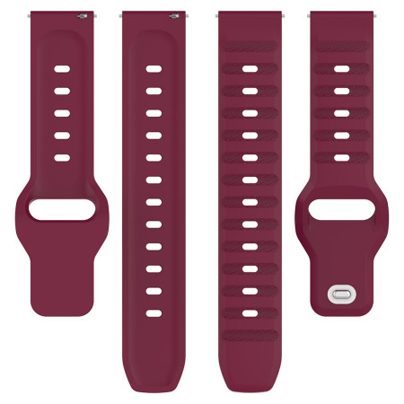 Curea pentru Samsung Galaxy Watch 4/5/Active 2, Huawei Watch GT 3 (42mm)/GT 3 Pro (43mm), Bordeaux