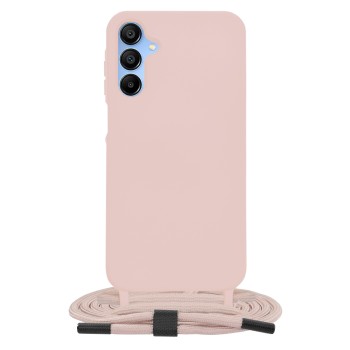 Husa cu Snur compatibila Samsung Galaxy A15, Prindere la gat Reglabila, Crossbody, Pink
