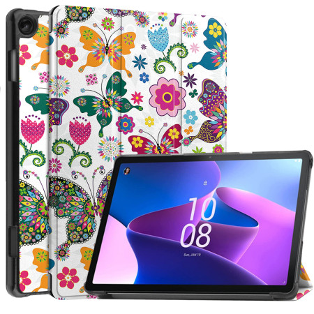 Husa tableta compatibila Lenovo Tab M10 3rd Gen TB328FU/TB328XU, FoldPro cu Microfibra, Auto Sleep/Wake, Butterfly