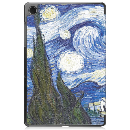 Husa tableta compatibila Samsung Galaxy Tab A9 Plus, FoldPro cu Microfibra, Auto Sleep/Wake, Starry Night