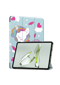 Husa tableta compatibila OnePlus Pad Go, FoldPro cu Microfibra, Auto Sleep/Wake, Unicorn